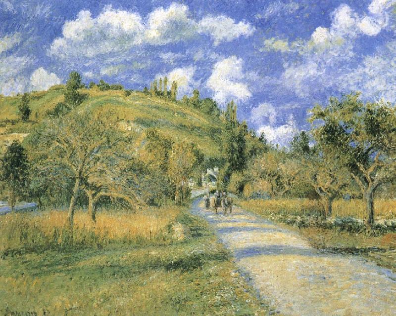 Camille Pissarro Road and hills oil painting image